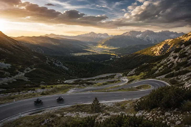 Ganztägige Motorradroute in den Bayerischen Alpen